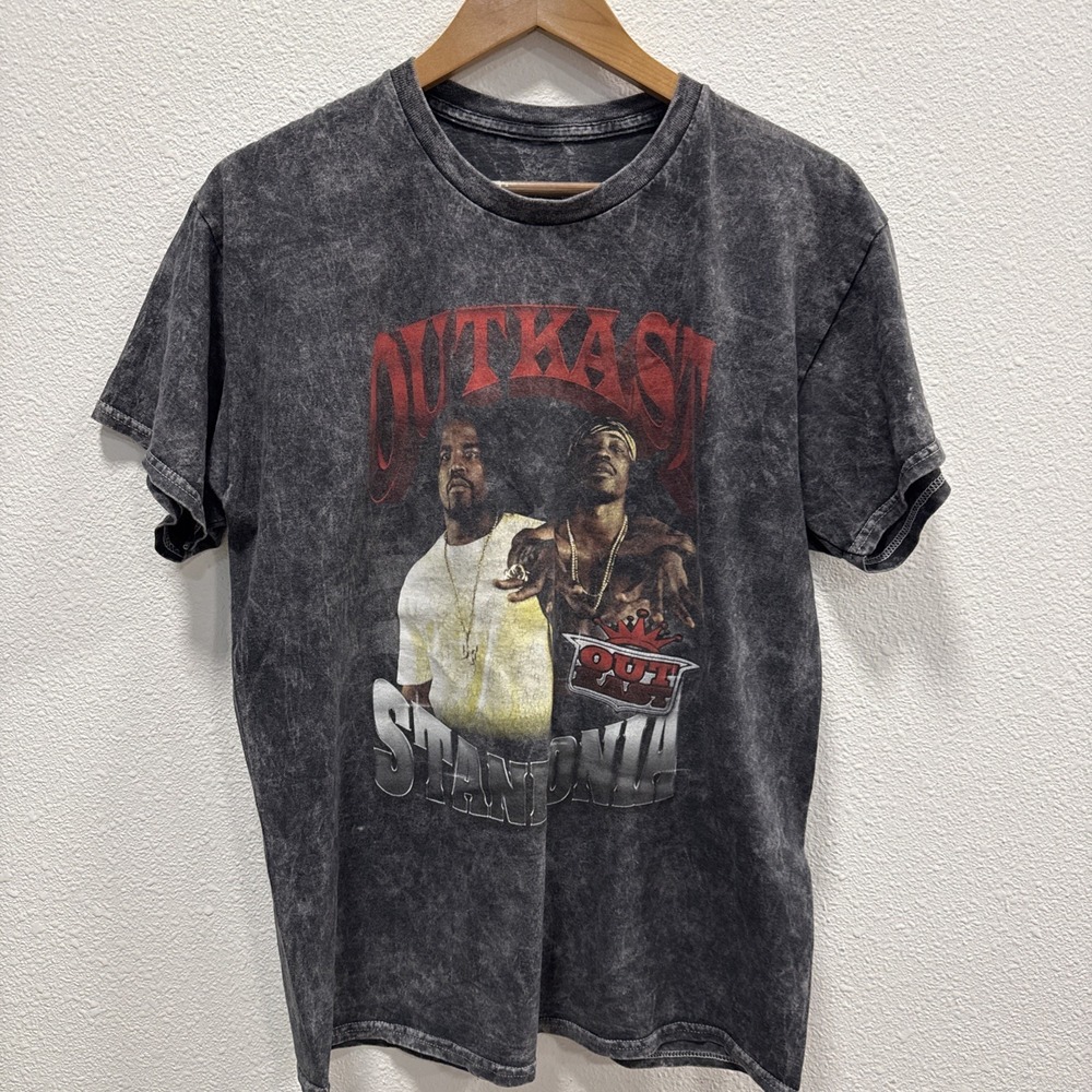 Outkast Vintage Style T Shirt Size L Big Boi Andre 3000‎ Atlanta Rap Tee